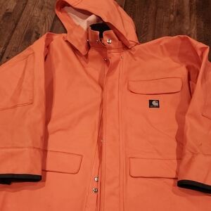 Carhartt Orange Hooded Surrey Raincoat